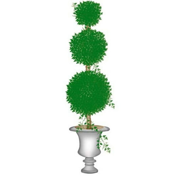 Tall Topiary with Round Balls Wall Stencil SKU #2585 by Designer Stencils