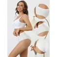 thumbnail image 3 of Unique Bargains Women's High Waisted Underwear Breathable Hipster Briefs White S, 3 of 6