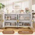 thumbnail image 5 of 47.2" Fluted Sideboard with Storage, Modern Media Console Buffet Cabinet with Doors for Living Room, Kitchen, Entryway, 5 of 7