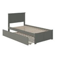 thumbnail image 2 of Madison Platform Bed with Flat Panel Foot Board and Twin Size Urban Trundle Bed in Gray, 2 of 8