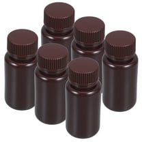 Dark Brown Plastic Storage Bottles with Wide Mouth and Tight Seal for Sample Packaging 60ML 6pcs