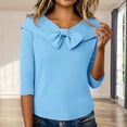 thumbnail image 2 of Breezora Women's Loose Knit Sweater With Hood And Exposed Shoulder For Spring Autumn Fashion Tops S Size Sky Blue, 2 of 4