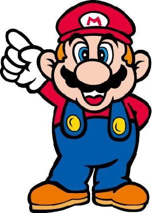 Super Mario Bros Standing Pose Mario Nintendo Cartoon Character Wall ...