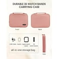 thumbnail image 6 of Wearlizer Watch Band Case Watch Band Storage Case Hold 35 Watch Straps Portable Organizer Bag Compatible with Apple Watch Band, Watch Band Pin, Headset and Other Accessories-Gray/Pink/Leopard, 6 of 6