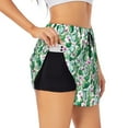 thumbnail image 1 of Balery Cactus Plants Pantalones cortos deportivos para mujer con forro y dos bolsillos, elásticos, para entrenamiento, gimnasio, yoga-X-Large, 1 of 7