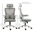 thumbnail image 3 of Vinsetto Mesh Office Chair with Adjustable Headrest, Lumbar Support, Arm, 3 of 10
