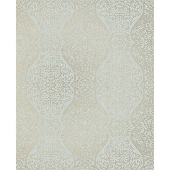 Decorline Cadence Blue Scroll Wallpaper
