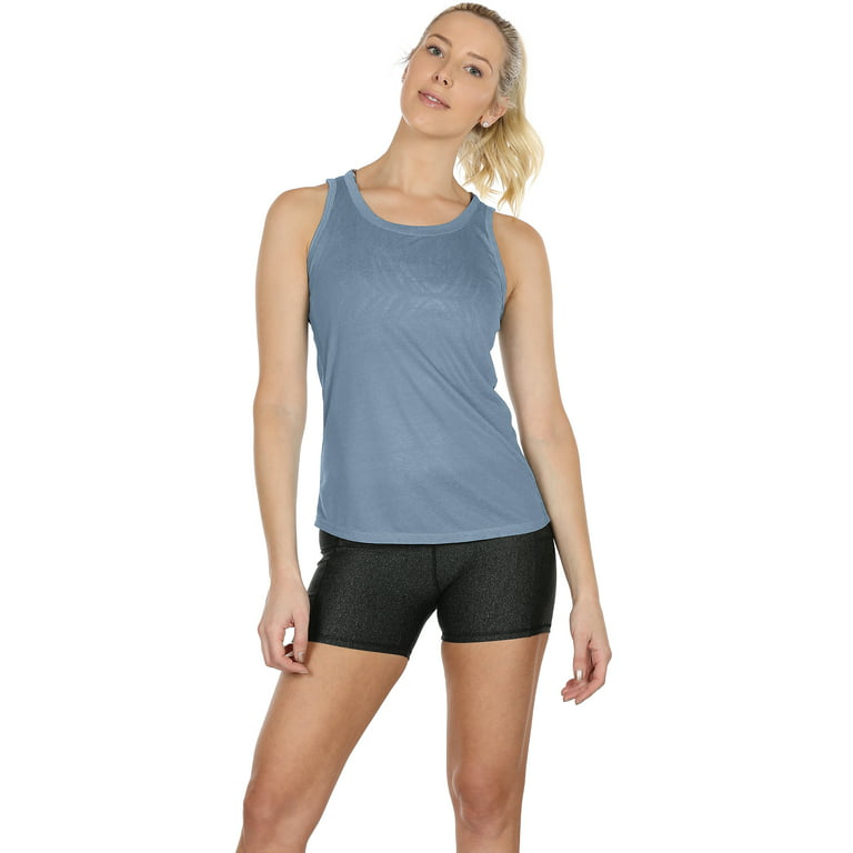 icyzone Yoga Tops Activewear Workout Clothes Open Back Fitness