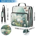 thumbnail image 3 of Circular Folder Package 13.6*3.5*12.4 Inches ,Binder Bag，Binder Organizer，Zipper Binder，3 Ring Binder ,Suitable for Work Green Mushroom Cartoon, 3 of 8