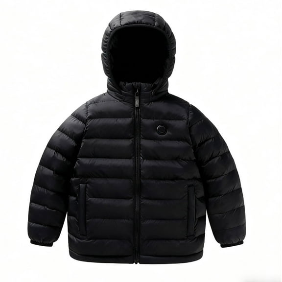 Boys Coat Boys Heated Jacket Rechargeable Battery Powered Warming Coat for Age 4-14 Years