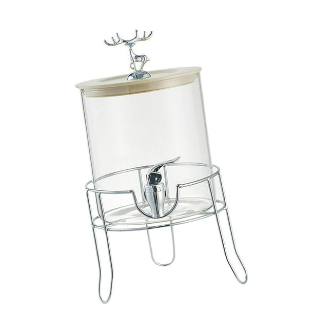 Dispensador de bebidas con soporte Dispensador de bebidas con grifo para cerveza, leche y vino ciervo