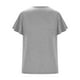 thumbnail image 5 of Camiseta informal para mujer, blusa estampada con volantes, manga corta, cuello en V, Tops Fridja  ghk7121, 5 of 5