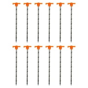 Stansport 818-63-12 Helix Steel Tent Stake - 12 Pack - 10 Inch