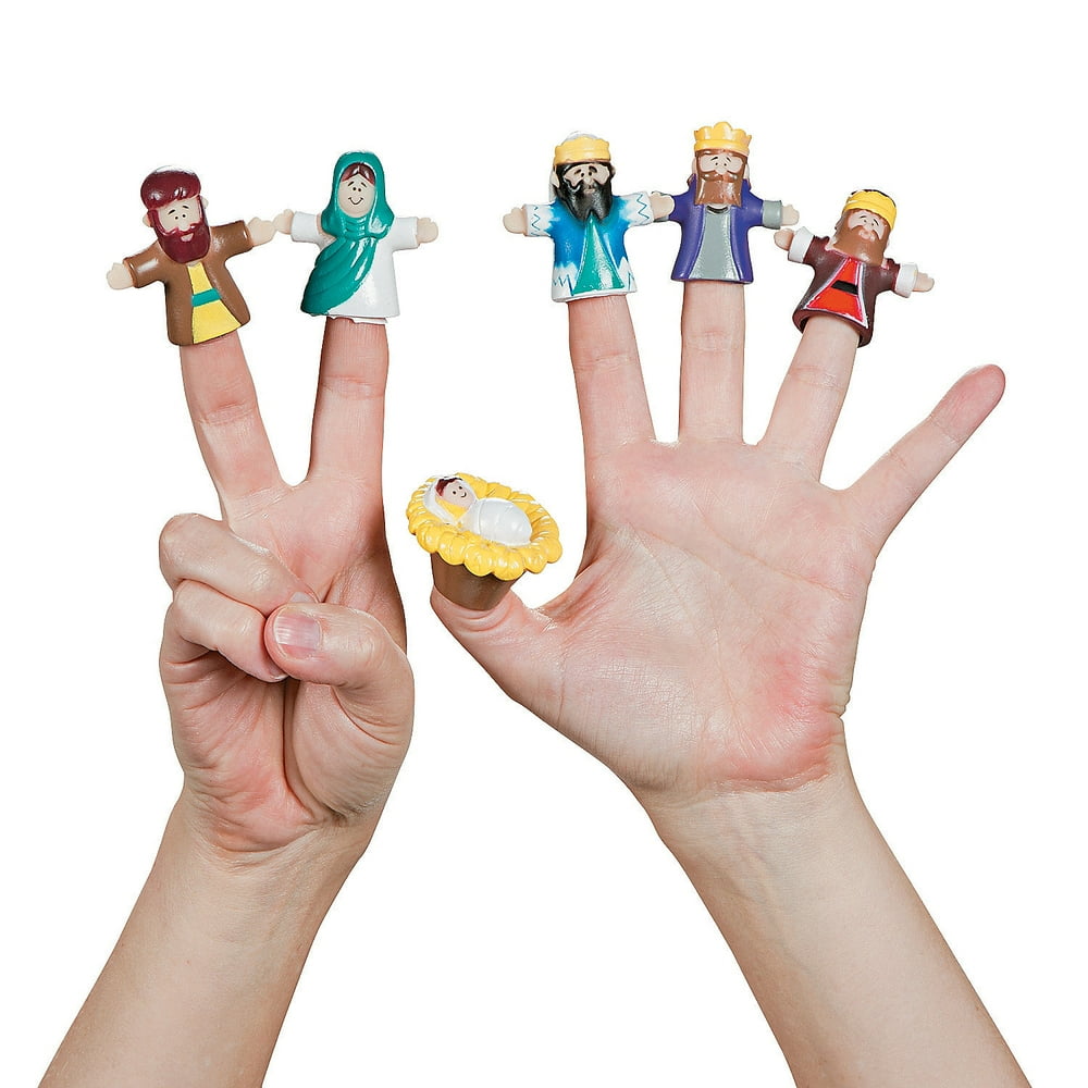 Nativity Finger Puppets (2Dz) Party Favors 24 Pieces