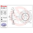 thumbnail image 1 of Brembo Rotor de Frein 09D26811C02 Ventilé Croisé Percé; Design en une Pièce; Motif de Boulon de Roue 5 x 112 Millimètres; Diamètre Intérieur de Chapeau de 186.1 Millimètres; Diamètre de Moyeu de 67 Millimètres; Fonte à Haute Teneur en Carbone, 1 of 1