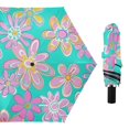 thumbnail image 4 of ALAZA Cute Floral UPF 50+ Compact Folding Umbrella for Rain Travel Umbrella Packable, 4 of 8