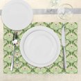 thumbnail image 3 of Ambesonne Victorian Place Mats Set of 4, Floral Damask Baroque, Standard Size, Green Mint, 3 of 6