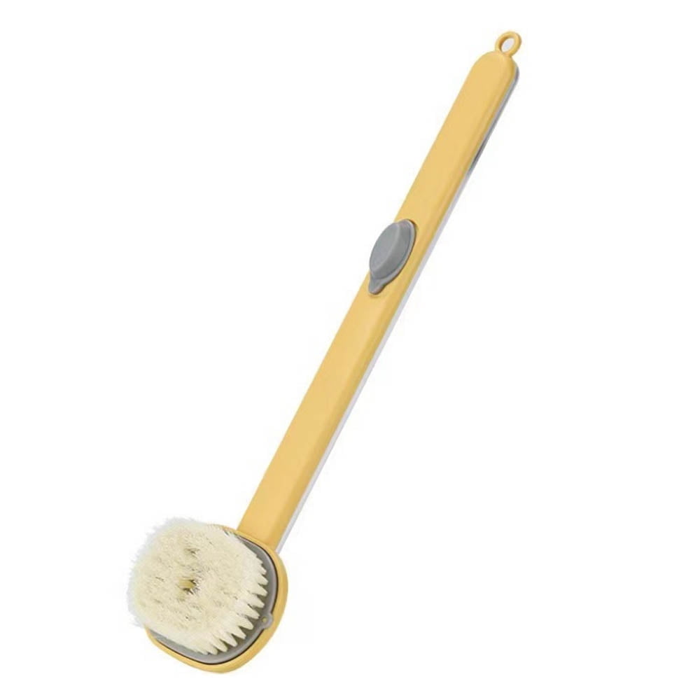 Long Handle Bath Massage Cleaning Brush with Soap Dispenser, Body Brush Back Scrubber Storable Body Wash, Exfoliating Bath Brush, Cleaning Massage Brush