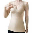 thumbnail image 2 of YHAJDS Women Fall Winter Sleepwear,Sleepwear With Built In Bra,Thermal Tank Top Women,Plus Size Warm Fleece Tank Top,Inner Wear Undershirt For Fall And Winter, 2 of 5