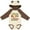 Natural & Brown w Ears, variant on Celebrating My First Black History Month for Kids Boys or Girls Long Sleeve Baby Bodysuit