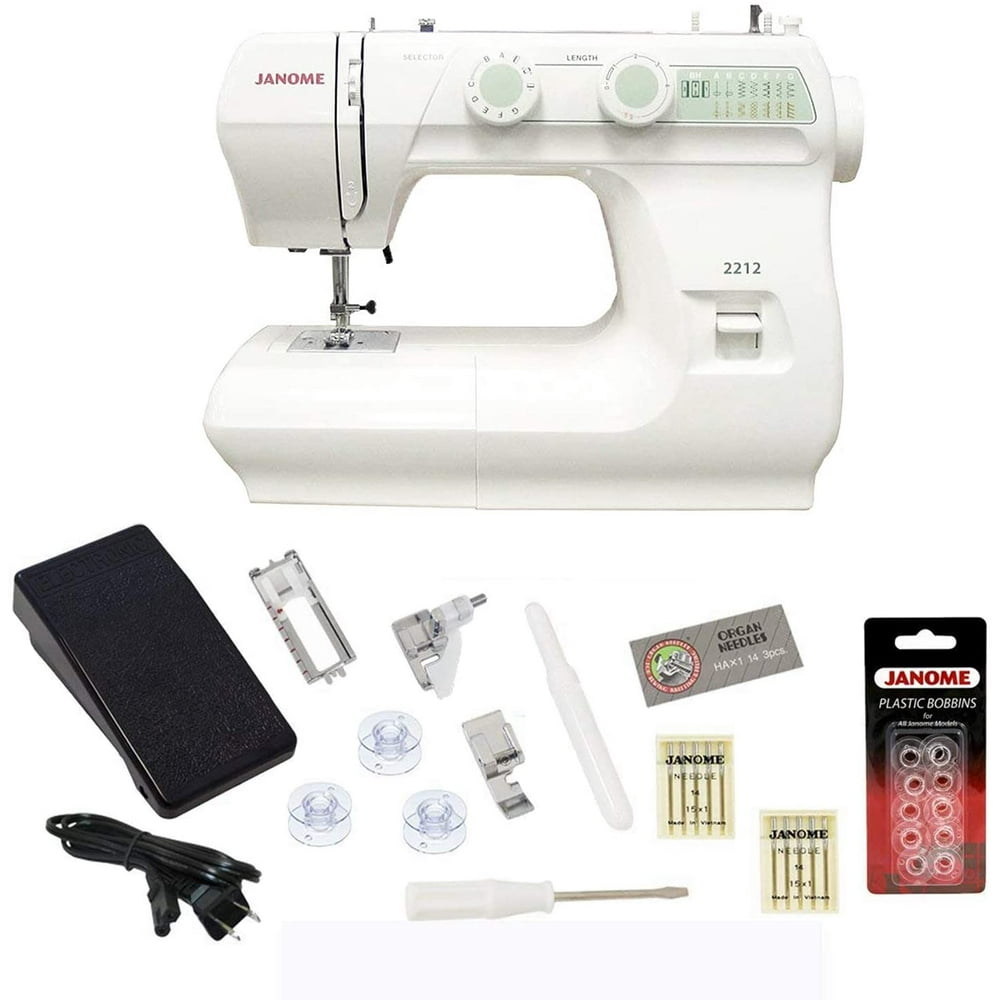 Janome 2212 Sewing Machine Includes Exclusive Bonus Bundle Walmart