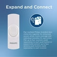 thumbnail image 6 of Philips Battery-Operated 2-Melody Doorbell Kit, White, 6.45in, DES1120W/27, 6 of 10