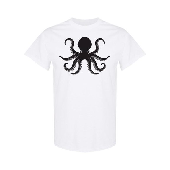 Giant Black Octopus T-Shirt Men -Image by Shutterstock, Male Large