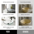 thumbnail image 3 of VIGO Giovanni Iridescent Glass 17 in. L x 17 in. W x 7 in. H Round Vessel Bathroom Sink, 3 of 9