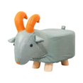 thumbnail image 3 of Reposapiés, reposapiés otomano con forma de animal, sofá portátil de madera multifunción con dibujos animados oveja azul, 3 of 9