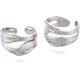 thumbnail image 2 of 2 Anillos de puño anchos, anillos abiertos, anillos personalizados para nudillos, joyería delicada y moderna para mujer, acero inoxidable, color, talla 8 (18,1 mm)., 2 of 4
