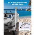 thumbnail image 2 of VEVOR Boat Trailer Guide, 65.7 in with LED Light Trailer Guide Poles, 2PCS High-Hardness Steel Guide-Ons, Wide Adjustable Trailers Guides with PVC Pipes, 2 of 9