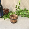 thumbnail image 6 of SPRING PARK 7.48" x 5.51" x 5.91" Round Rustic Wood Plant Pot, 6 of 7