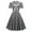 Black, variant on IROINNID A-Line Dress For Women Short Sleeve Round Neckline Summer Retro Casual Pullover Sexy Long Dress Strapless Plaid Dress