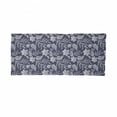 thumbnail image 2 of Garden Art Neck Gaiter, Flowers with Brush Dots, Unisex, Dark Indigo White, by Ambesonne, 2 of 3