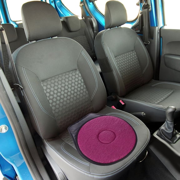 FRCOLOR Seat Protection Pad for Car Breathable Comfortable Cushion with Anti Slip Base and Smooth Swivel