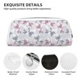 thumbnail image 4 of Uemuo Lilies Flowers Printed Leather Pencil Case, Pencil Pouch, Portable Pencil Bag, Pen Case for& Office, 4 of 7