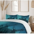 thumbnail image 6 of Ambesonne Underwater Duvet Cover Set, Dolphins Ship Sea, 2-Calking, Slate Blue Pale Blue, 6 of 7