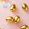 thumbnail image 2 of Joyfy 18 Pcs 2.3" Golden Easter Eggs, Metallic Empty Easter Eggs Fillable, Plastic Eggs Bulks for Easter Hunt, Filling Treats, Party Favor, Easter Basket Stuffers, Classroom Prize Supplies, 2 of 6