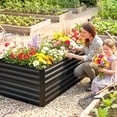 thumbnail image 2 of Outsunny Raised Garden Bed Metal Planter Box with 8 Reinforced Rods, Black, 2 of 10
