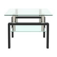 thumbnail image 6 of Euroco Rectangle Glass Coffee Table, Clear Coffee Table, Modern Side Center Tables for Living Room, Living Room Furniture, 6 of 9