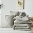 thumbnail image 6 of Davulos King Size Comforter Set Grey,7 Pieces Bed in a Bag King Diamond Pattern Bedding Sets with Comforter,Sheets, Pillowcases & Shams, 6 of 9