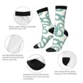 thumbnail image 3 of Fuzoiu Hand Drawn Snake Print Athletic Crew Socks for Men & Women,Casual Crew Socks,Above Ankle Crew Socks for Business, Casual, 3 of 6