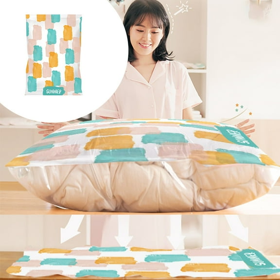 Vacuum Storage Bags Space Sealer Bags Airtight Compression Bags For Clothes Pillows Comforters Blankets Bedding Plastic, Multi-Color One Size