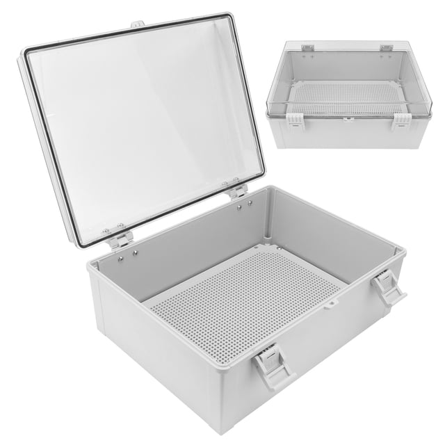 Electric Junction Box, Junction Box Wall-Mounted Installation Enclosure Case Grey And White Plastic Enclosure Case For Junction Box For Distribution Box