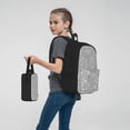 thumbnail image 5 of Lafuoo GlitterSilver Pattern Pocket Backpack Messenger Lunch Bag Pencil Bag Three-Piece Set, Travel Bag Sports Bag Suitable for Men and Women-One Size, 5 of 7