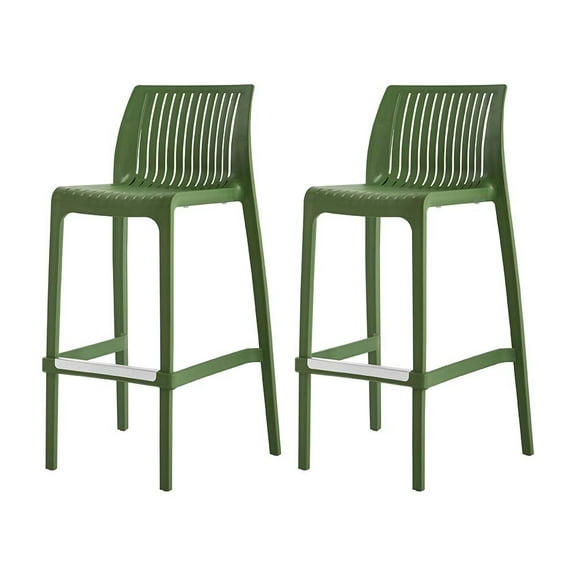 Lagoon Milos Resin Stackable Bar Stool Set of 2