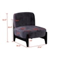 thumbnail image 5 of Mid Century Upholstered Velvet Accent Chair, Modern Armless Chair With Solid Wood Frame, Spacious Space For Living Room, Bedroom, Reading, Balcony, 5 of 9