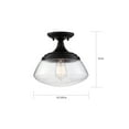 thumbnail image 4 of 60/6799-Nuvo Lighting-Kew-1 Light Semi-Flush Mount-10.38 Inches Wide by 10 Inches High-Aged Bronze Finish, 4 of 10