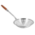thumbnail image 2 of Colador de cocina chino de acero inoxidable con filtro antifugas y cuchara ranurada para alimentos, 2 of 7