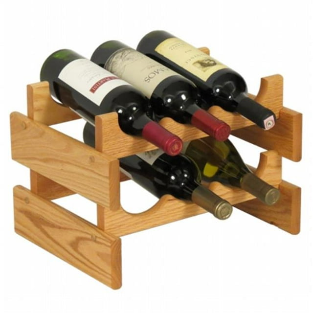 Wooden Mallet WR32LO 6 Bottle Dakota Wine Rack